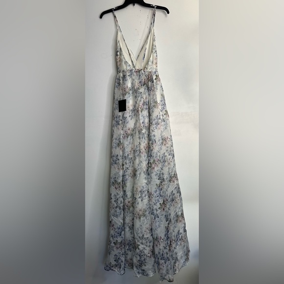 Lulus Effortless Evening Ivory Floral Print Sleeveless Maxi Dress Sz L - Picture 6 of 11